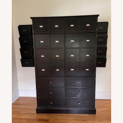Used Black Wood Computer/Media Storage for sale on AptDeco