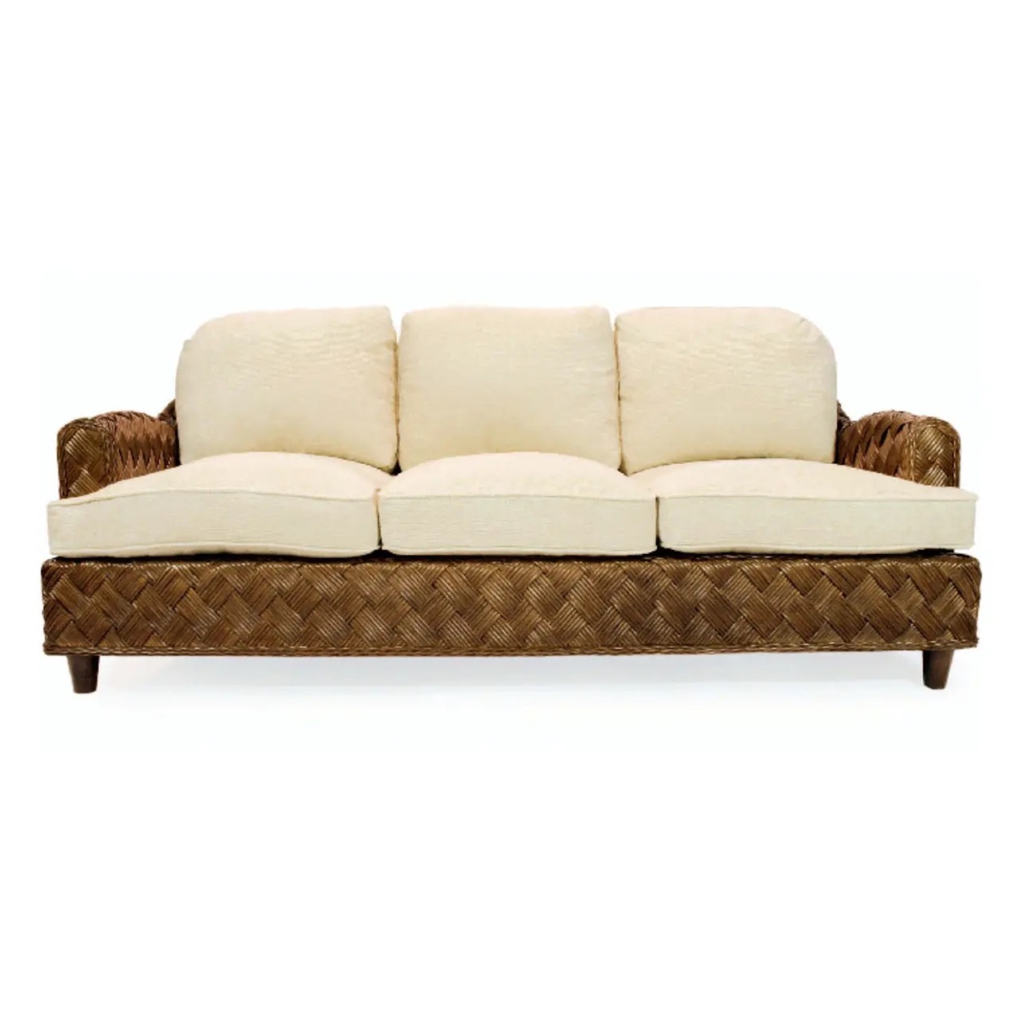 Walters Wicker Blue Velvet 3+ Seater Sofa - image-11