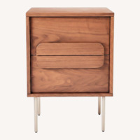 West Elm Dark Brown Gemini Nightstands (18")