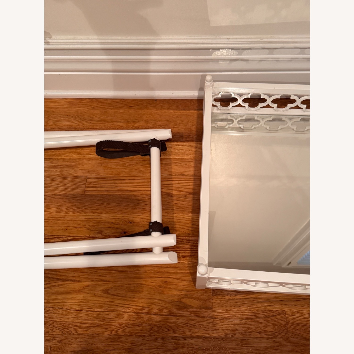 White Mirrored  Tray Table - image-6