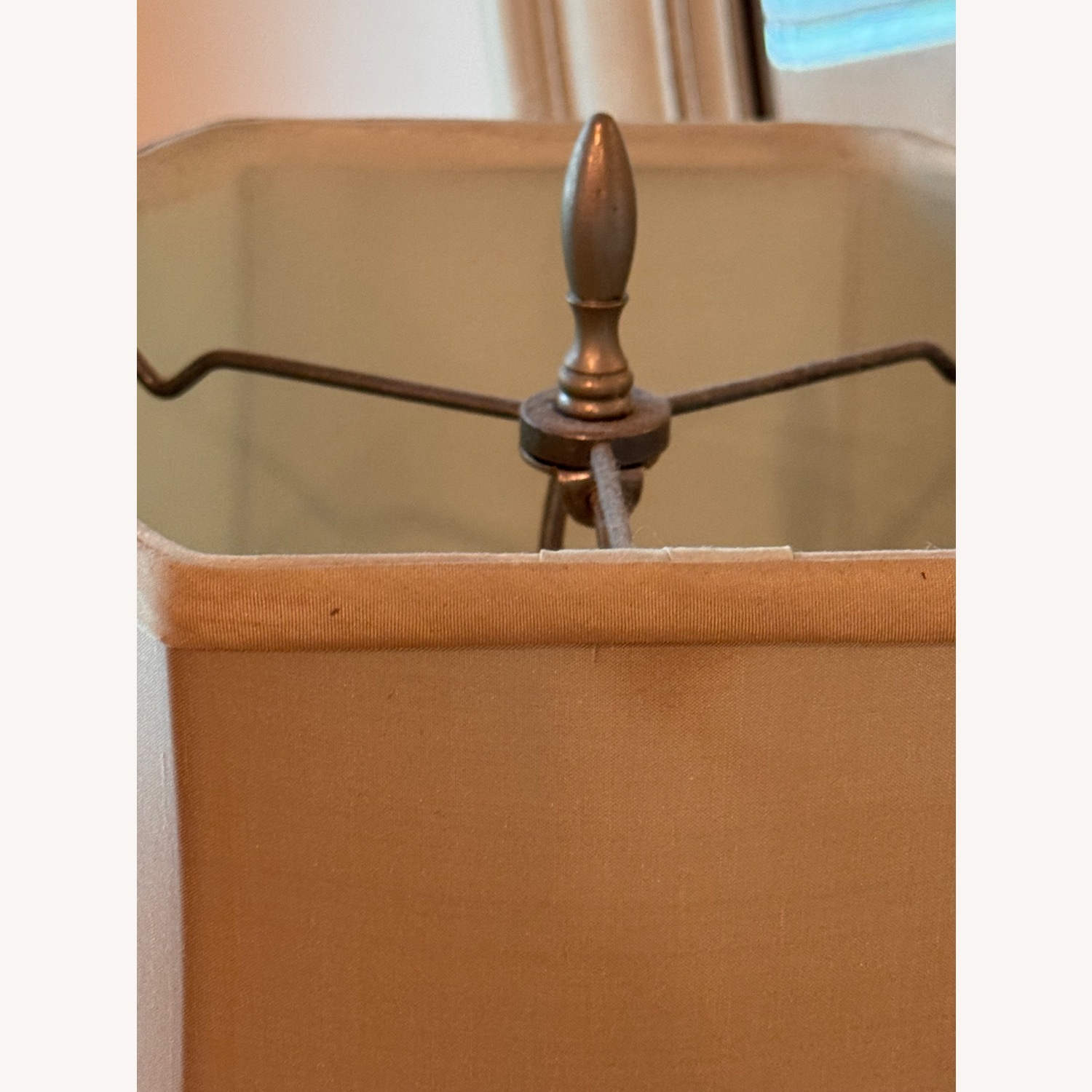 Mercury Table Lamps with Taupe Skin Pagoda Shades - image-6