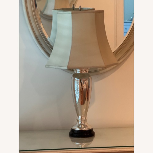 Used Mercury Table Lamps with Taupe Skin Pagoda Shades for sale on AptDeco