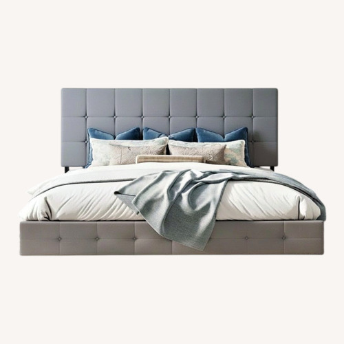 Used Mercury Row Light Gray Queen Bed for sale on AptDeco