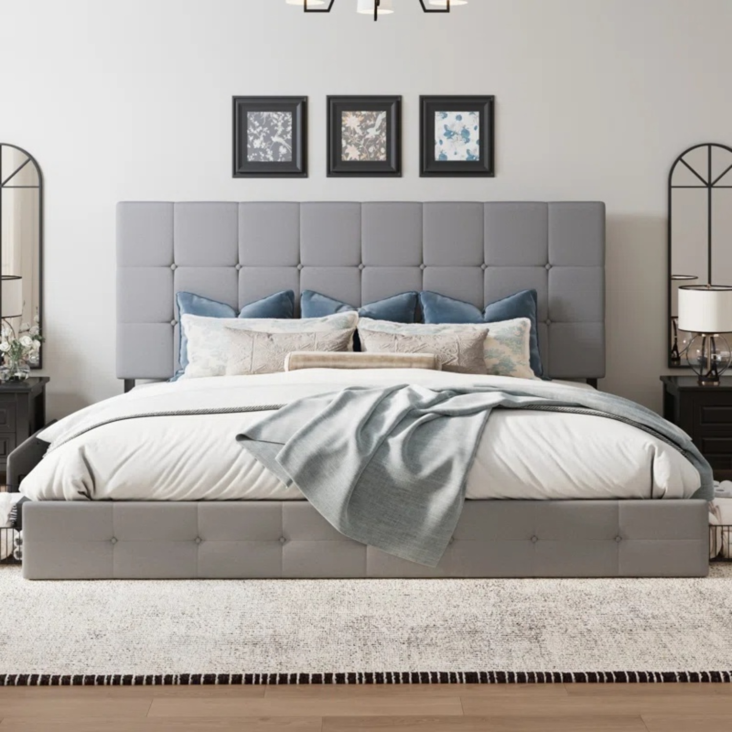 Mercury Row Light Gray Queen Bed - image-5