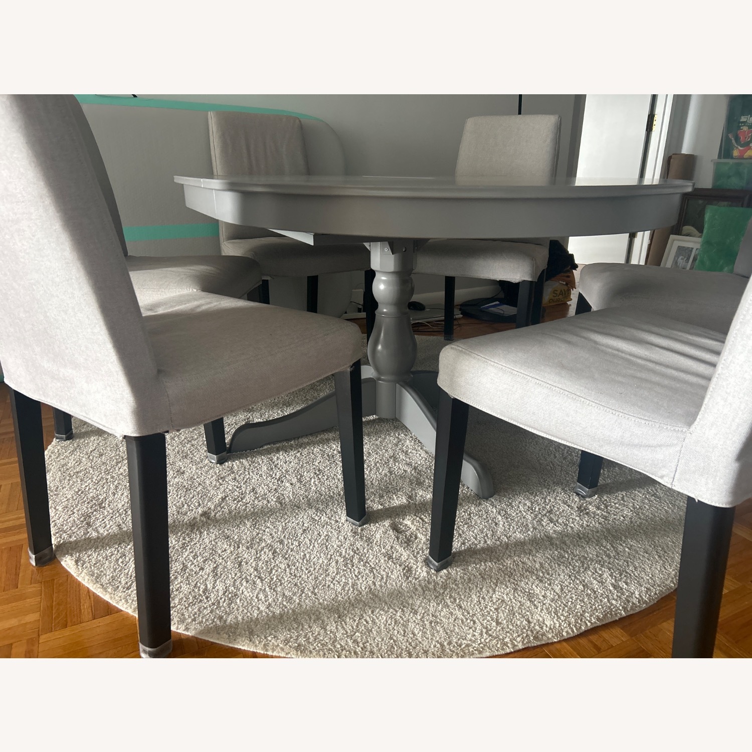 IKEA INGATORP/BERGMUND Extendable Table Set - image-3