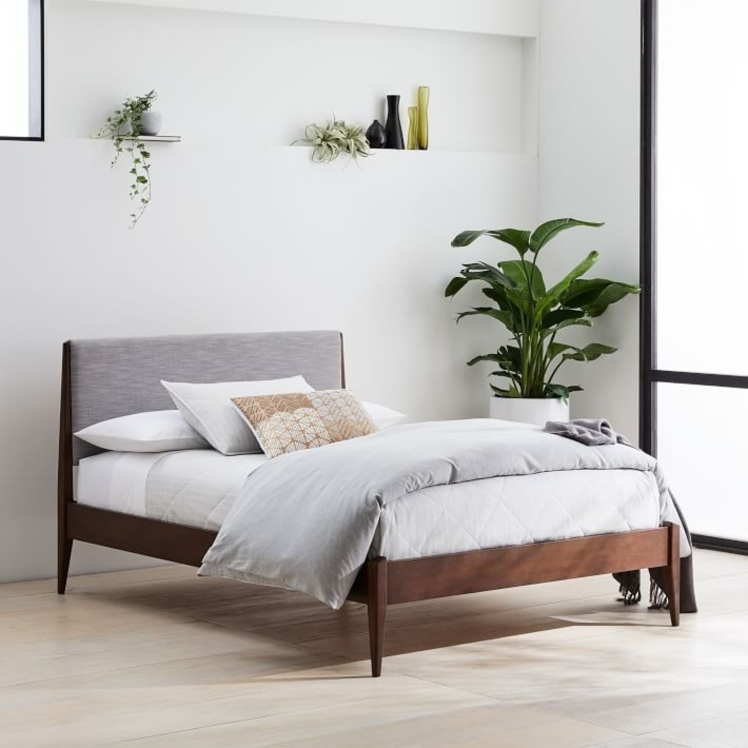 West Elm Modern Show Wood Bed - image-1