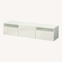 IKEA Besta White Media Storage