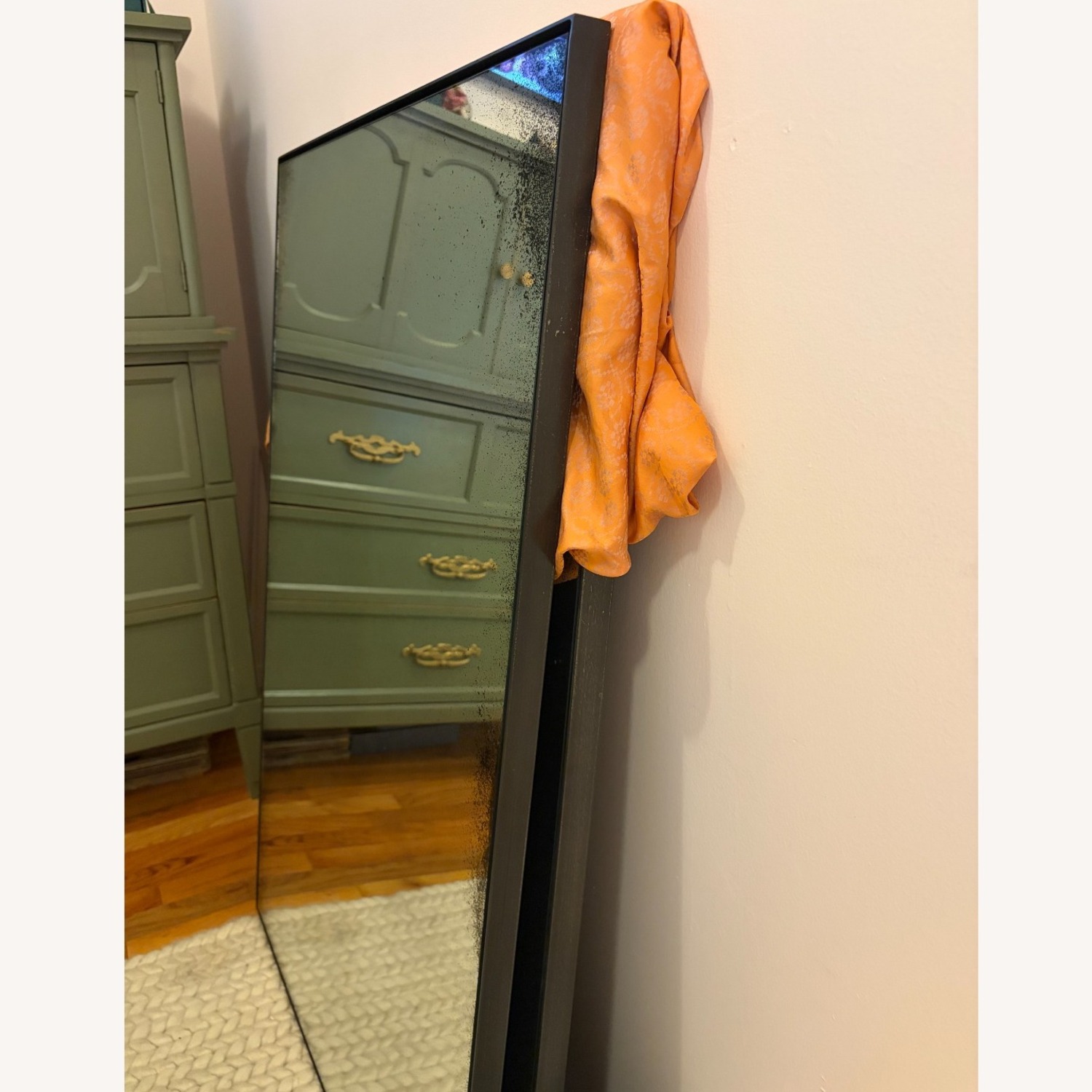 Restoration Hardware Dark Gray Metal Wall Mirror - image-4