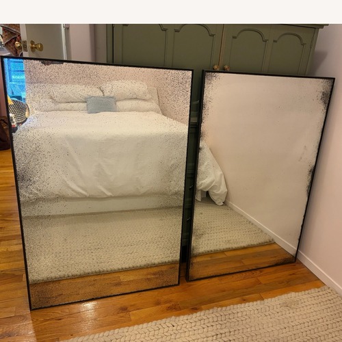 Used Restoration Hardware Dark Gray Metal Wall Mirror for sale on AptDeco