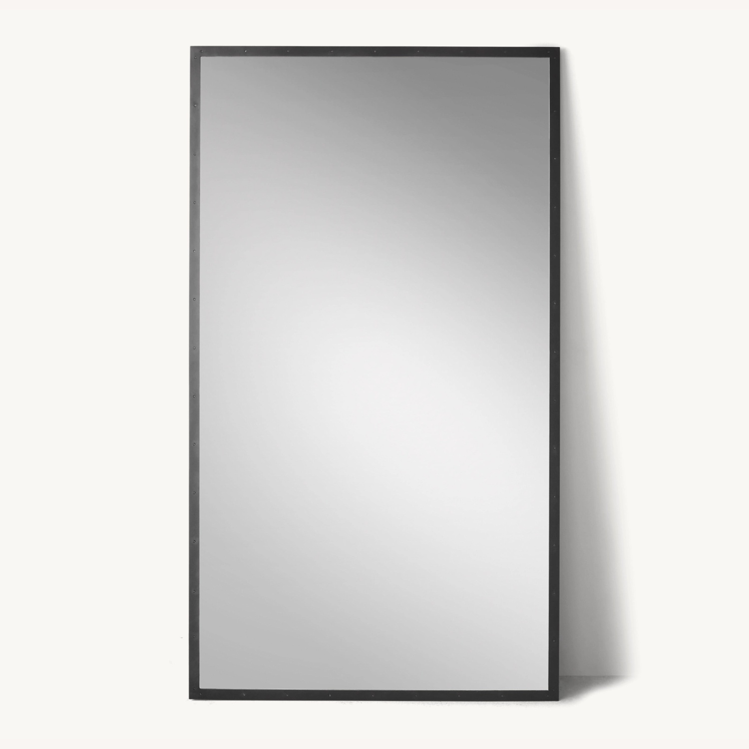 Restoration Hardware Dark Gray Metal Wall Mirror - image-5
