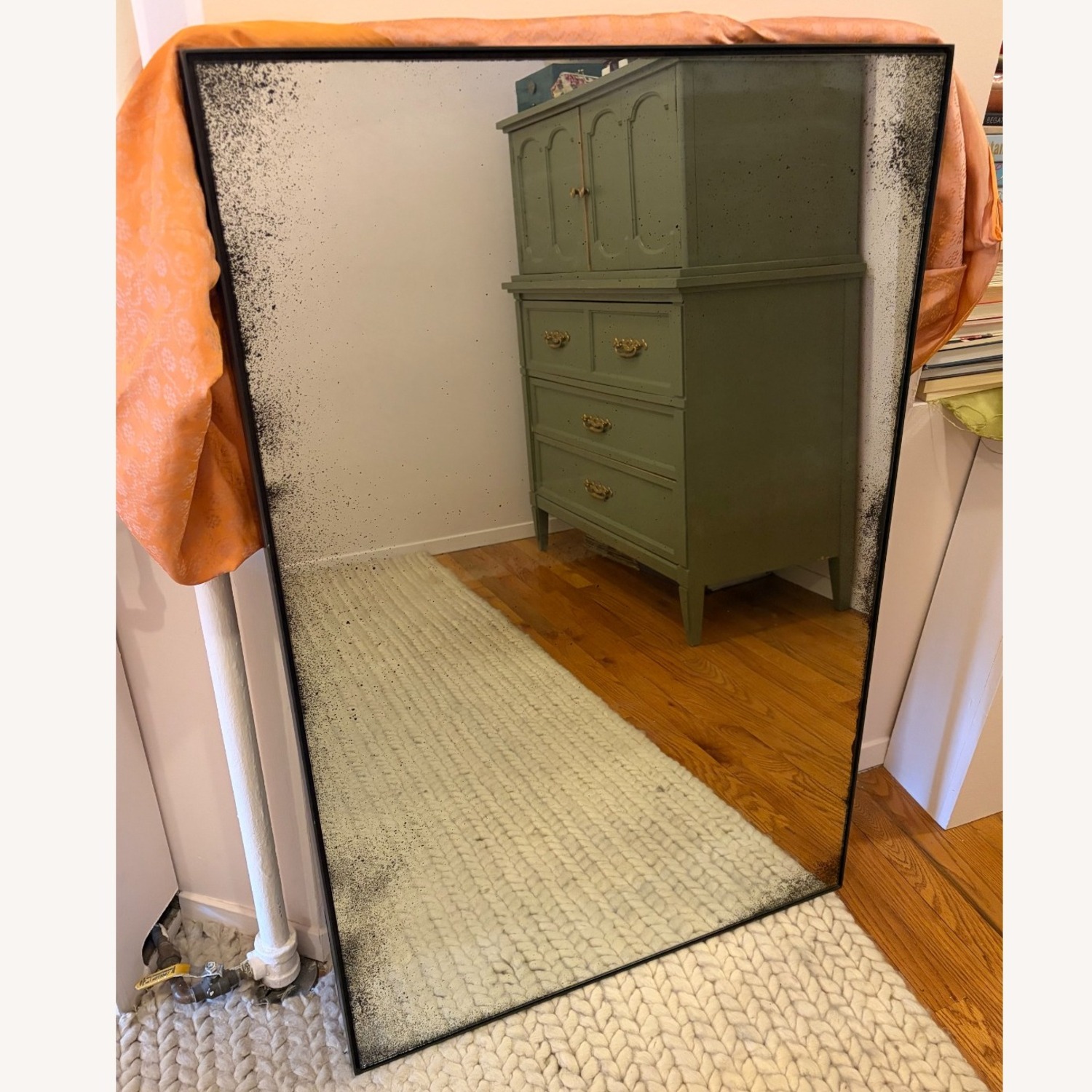 Restoration Hardware Dark Gray Metal Wall Mirror - image-3