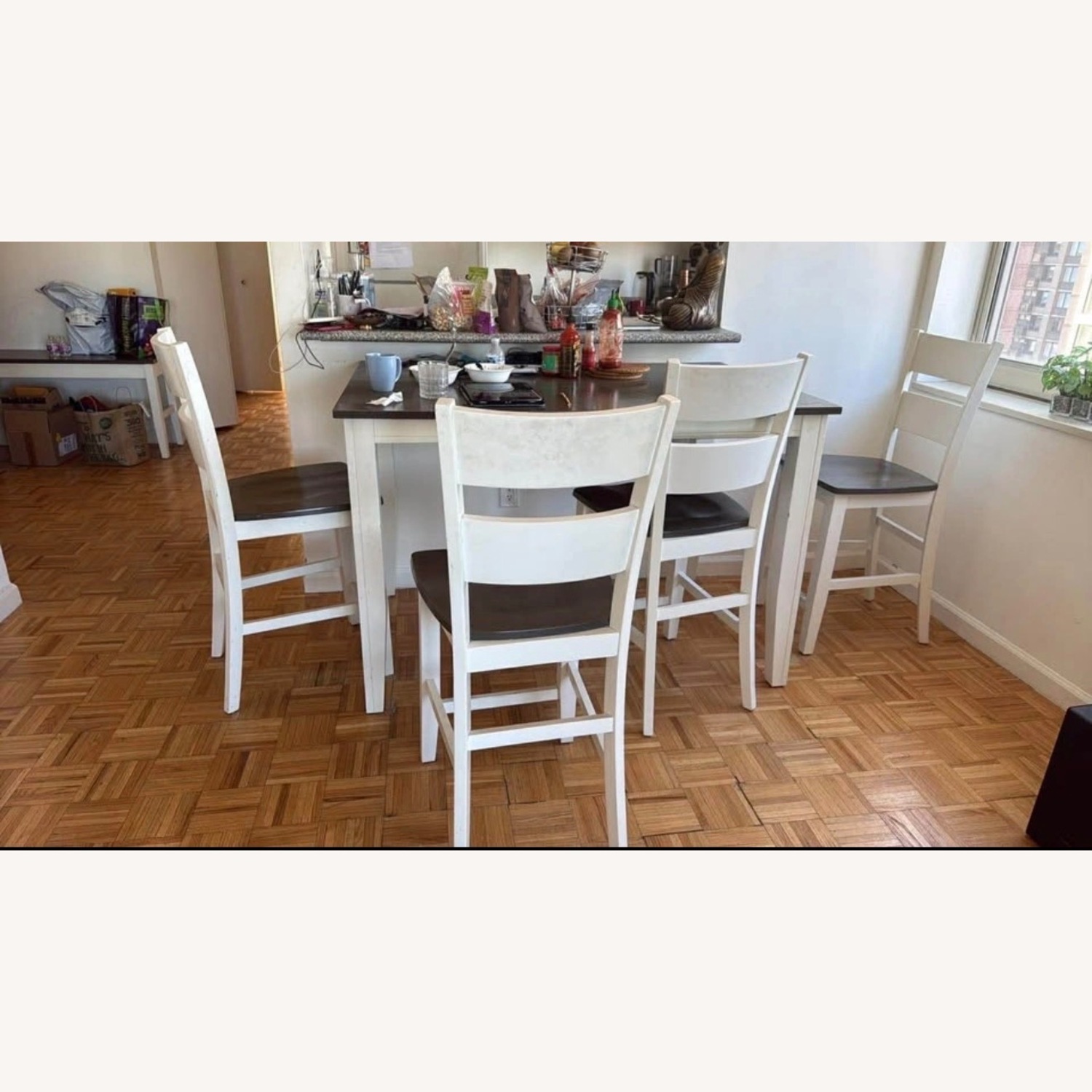 Bob's Discount Furniture Blake 6pc Dining Set white and Gray - image-13