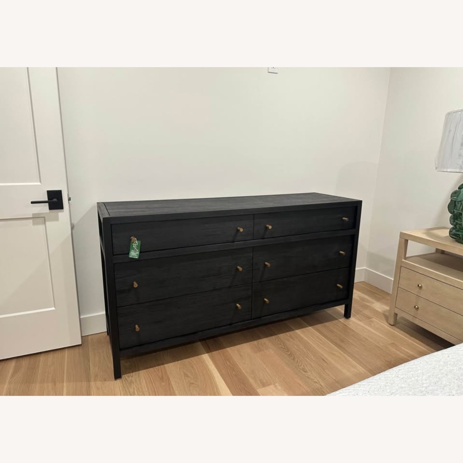 Crate & Barrel Keane 64" Black Solid Wood 6-Drawer Dresser - image-4