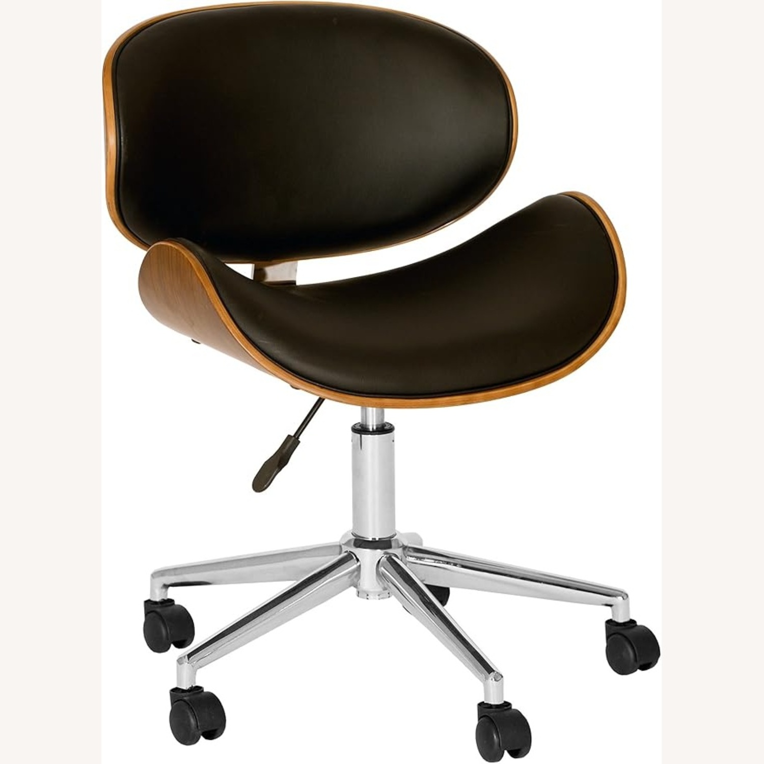 Black Polyurethane Office Chair - image-5