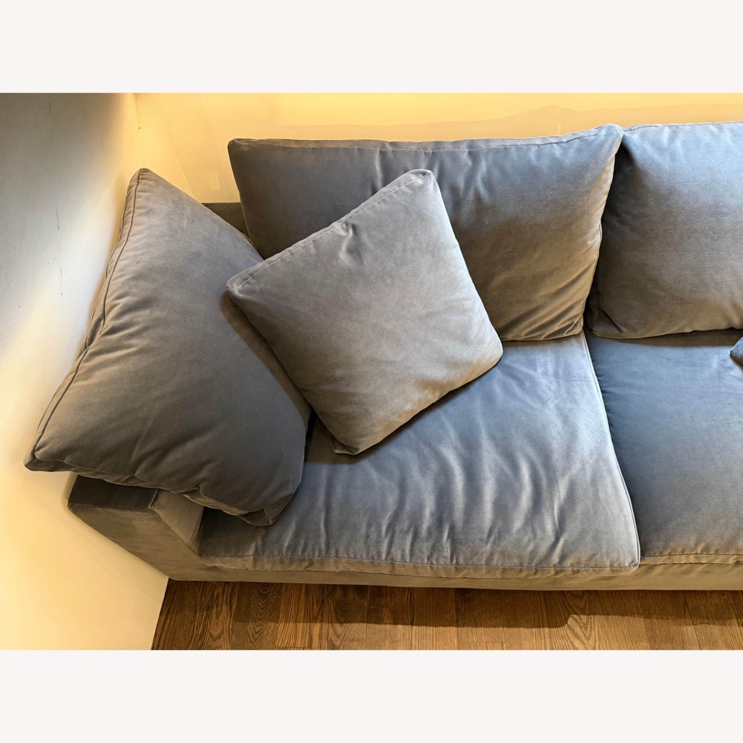 Restoration Hardware Cloud Sofa Navy Velvet - image-3