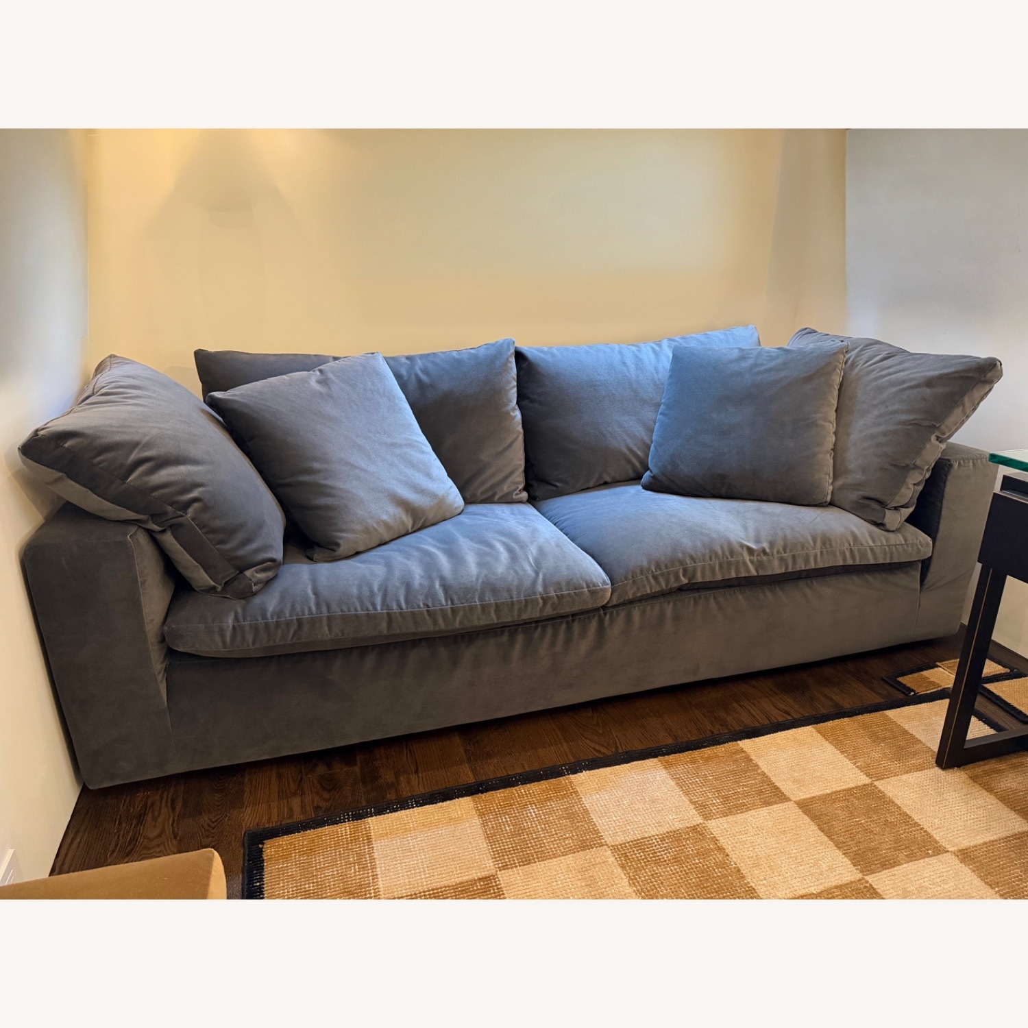 Restoration Hardware Cloud Sofa Navy Velvet - image-2