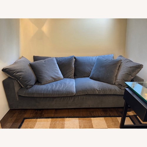 Used Restoration Hardware Cloud Sofa Navy Velvet for sale on AptDeco