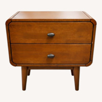 Dark Brown Wood Nightstand