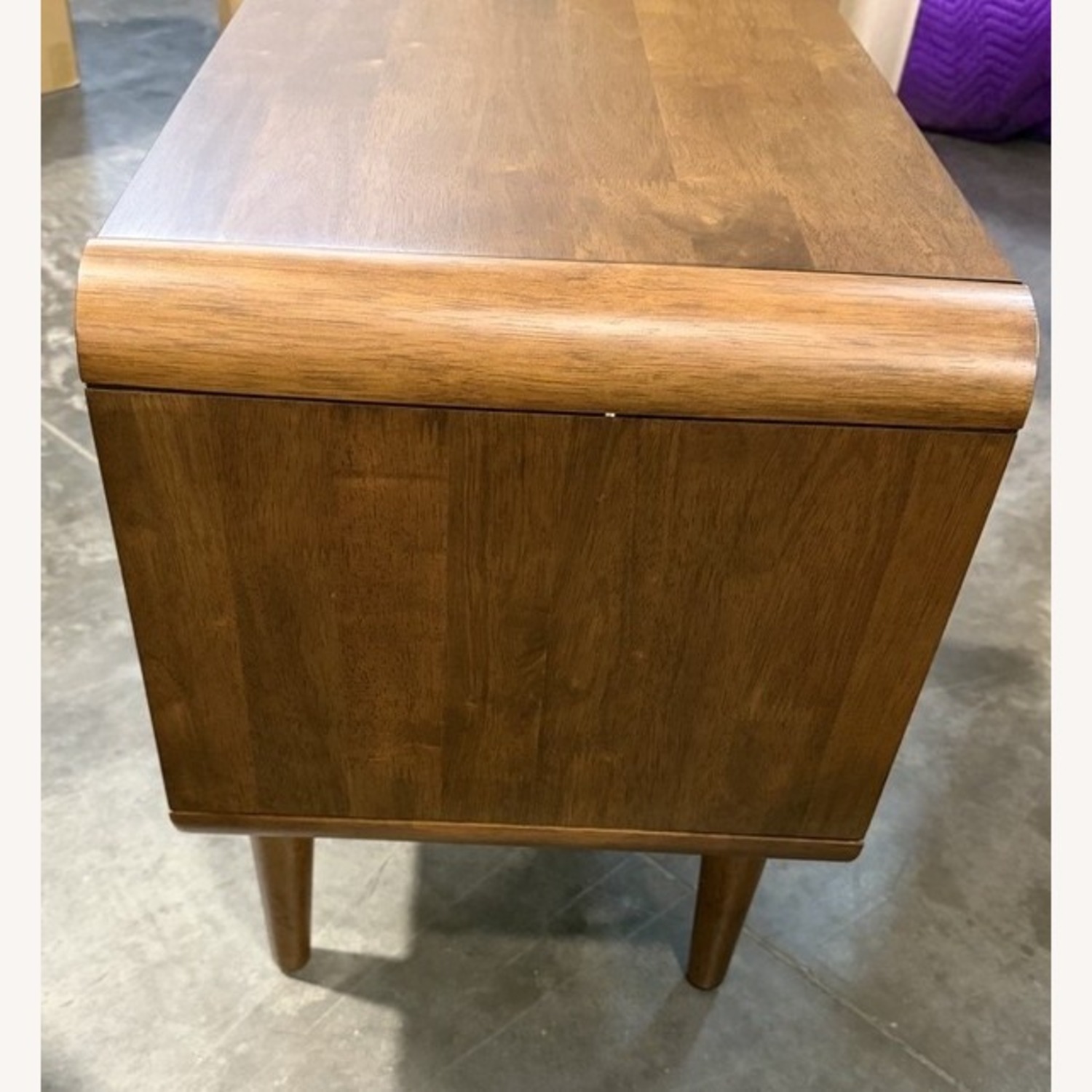 Dark Brown Wood Nightstand - image-3