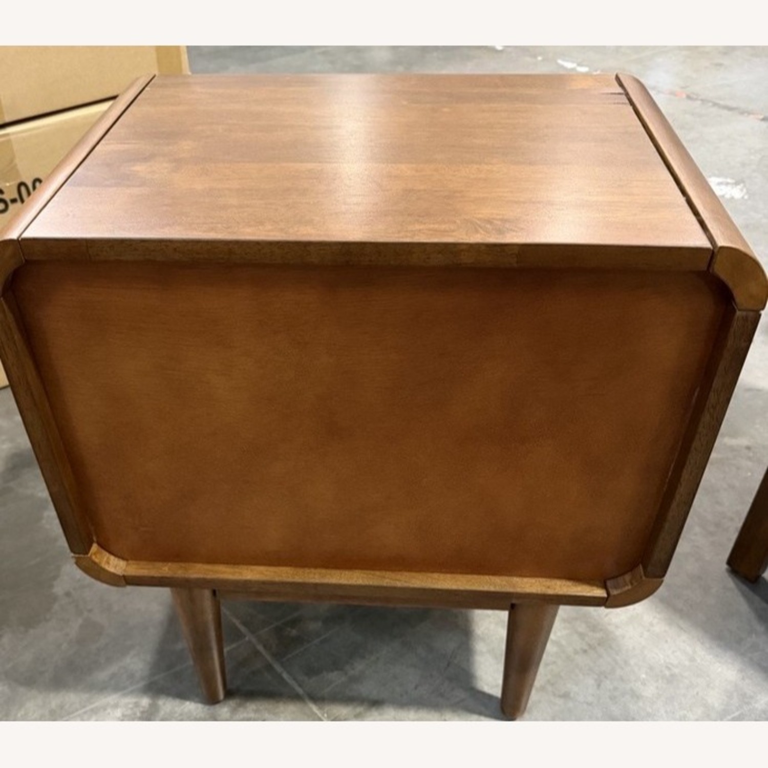 Dark Brown Wood Nightstand - image-4