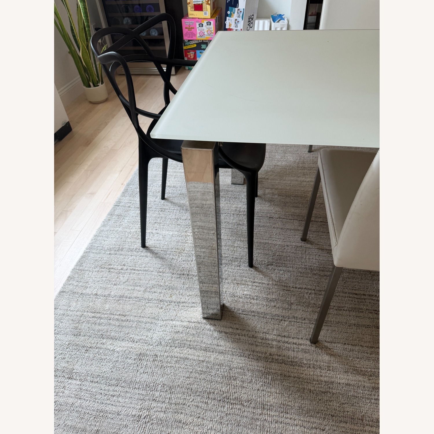 Calligaris White Glass Dining Table - image-1