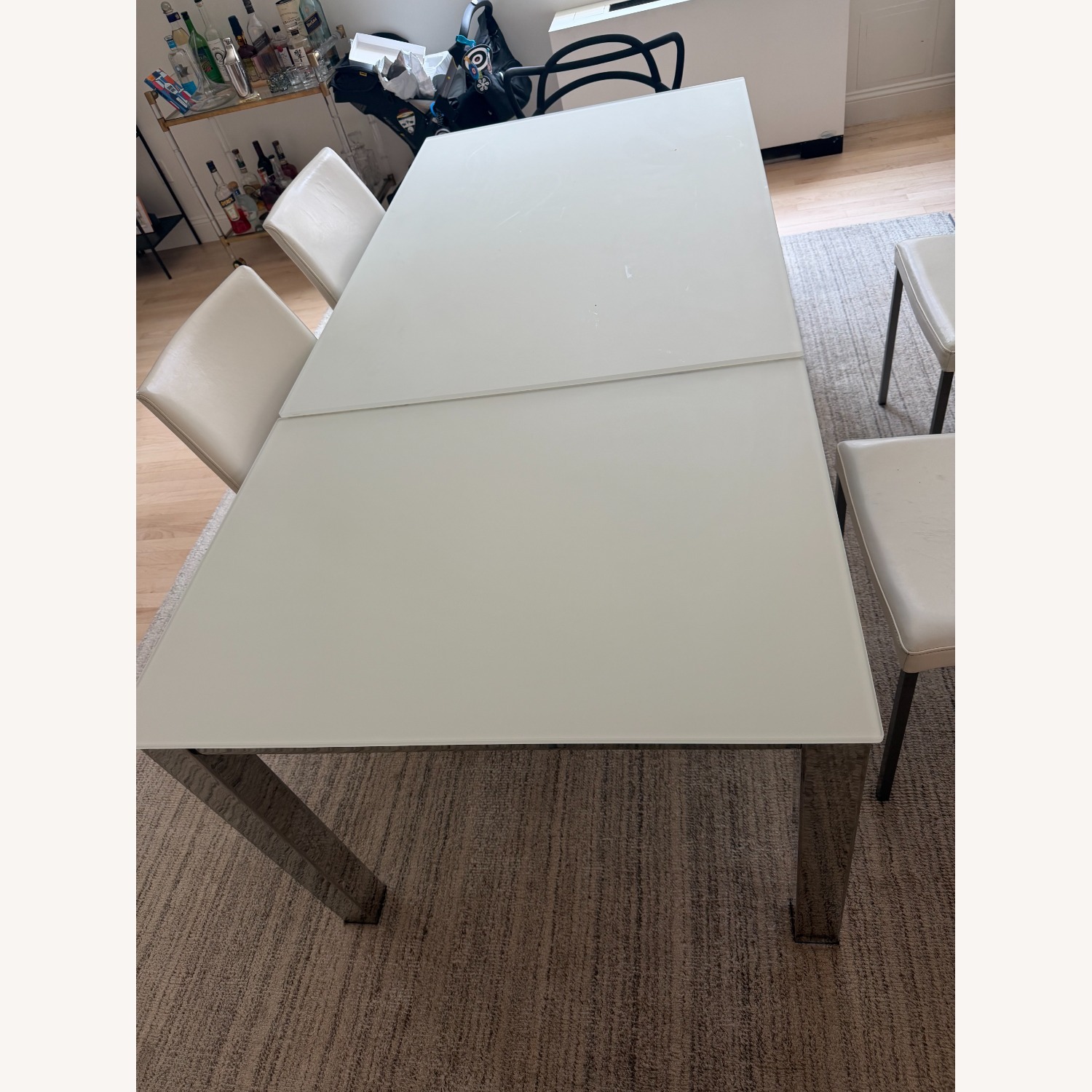 Calligaris White Glass Dining Table - image-2