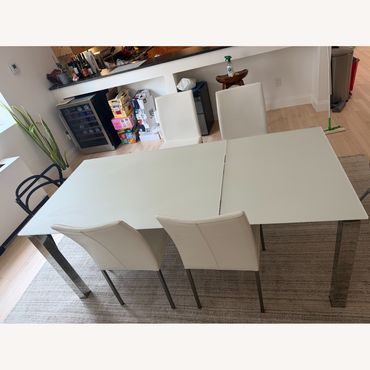 Calligaris White Glass Dining Table - image-4