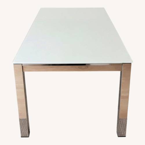Used Calligaris White Glass Dining Table for sale on AptDeco