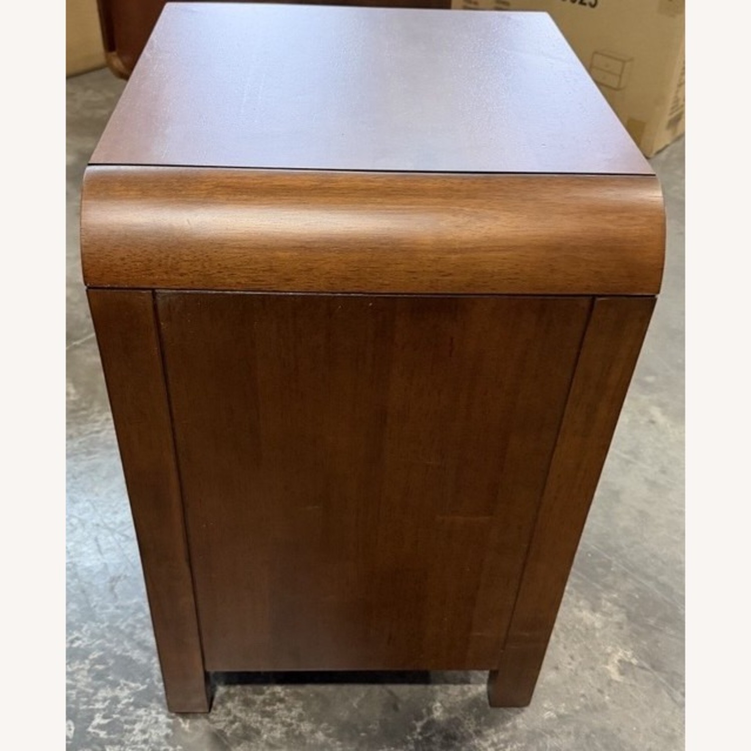 Dark Brown Wood Nightstand - image-3