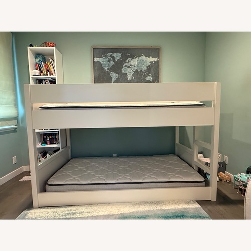 Used Pb Teen White Camden Low Bunk Bed for sale on AptDeco