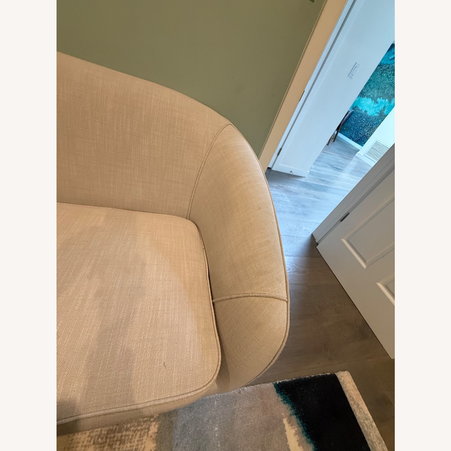 West Elm Stella Light Gray Loveseat - image-3