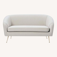 West Elm Stella Light Gray Loveseat