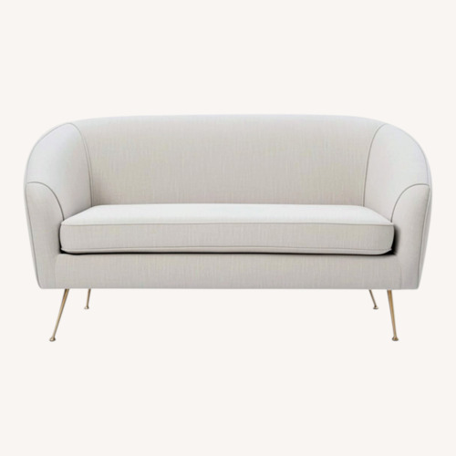 Used West Elm Stella Light Gray Loveseat for sale on AptDeco