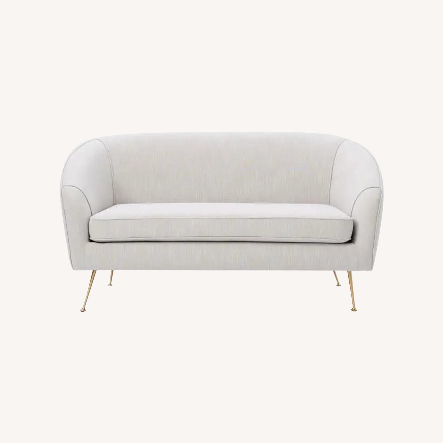 West Elm Stella Light Gray Loveseat - image-4