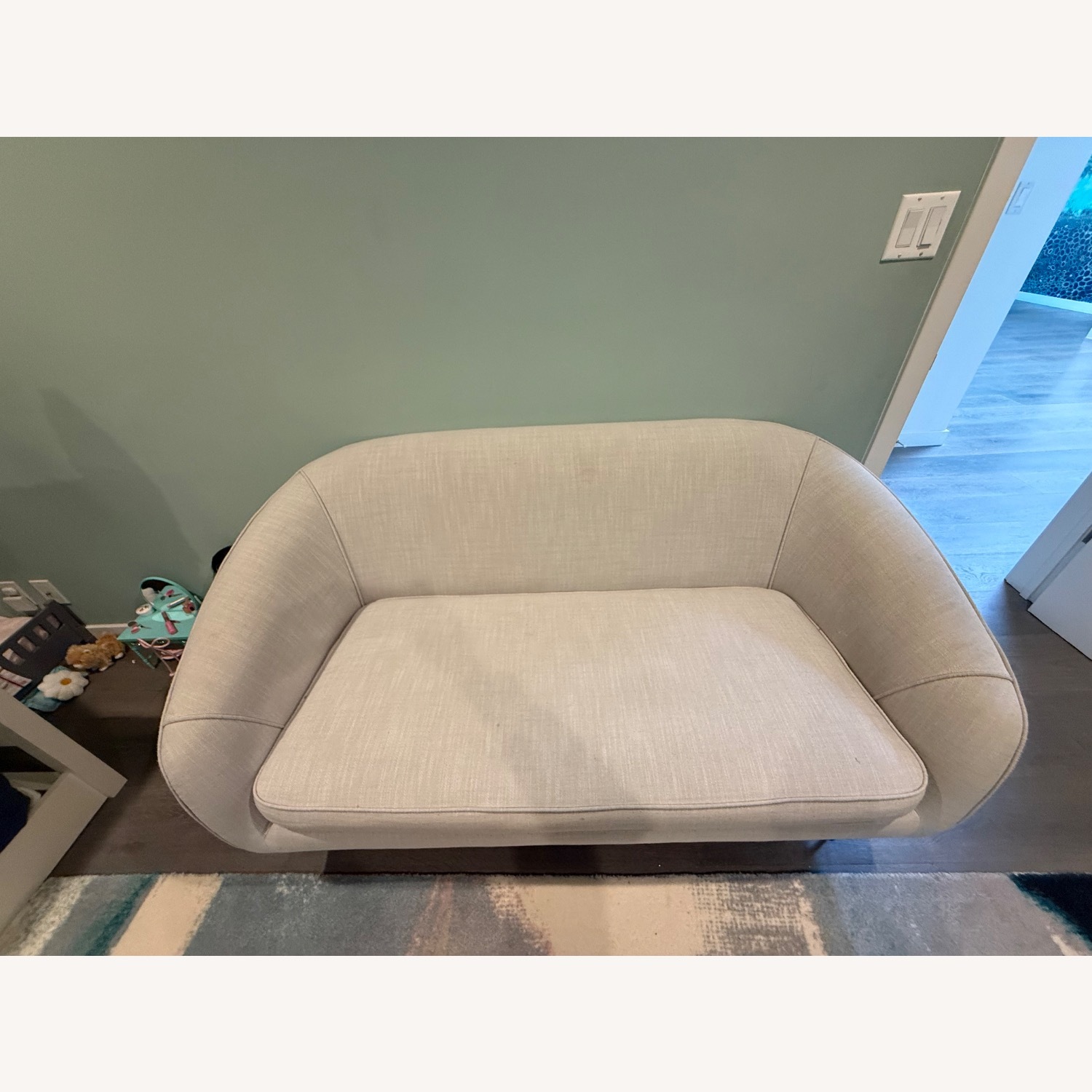 West Elm Stella Light Gray Loveseat - image-2