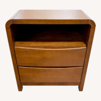 Dark Brown Wood Nightstand