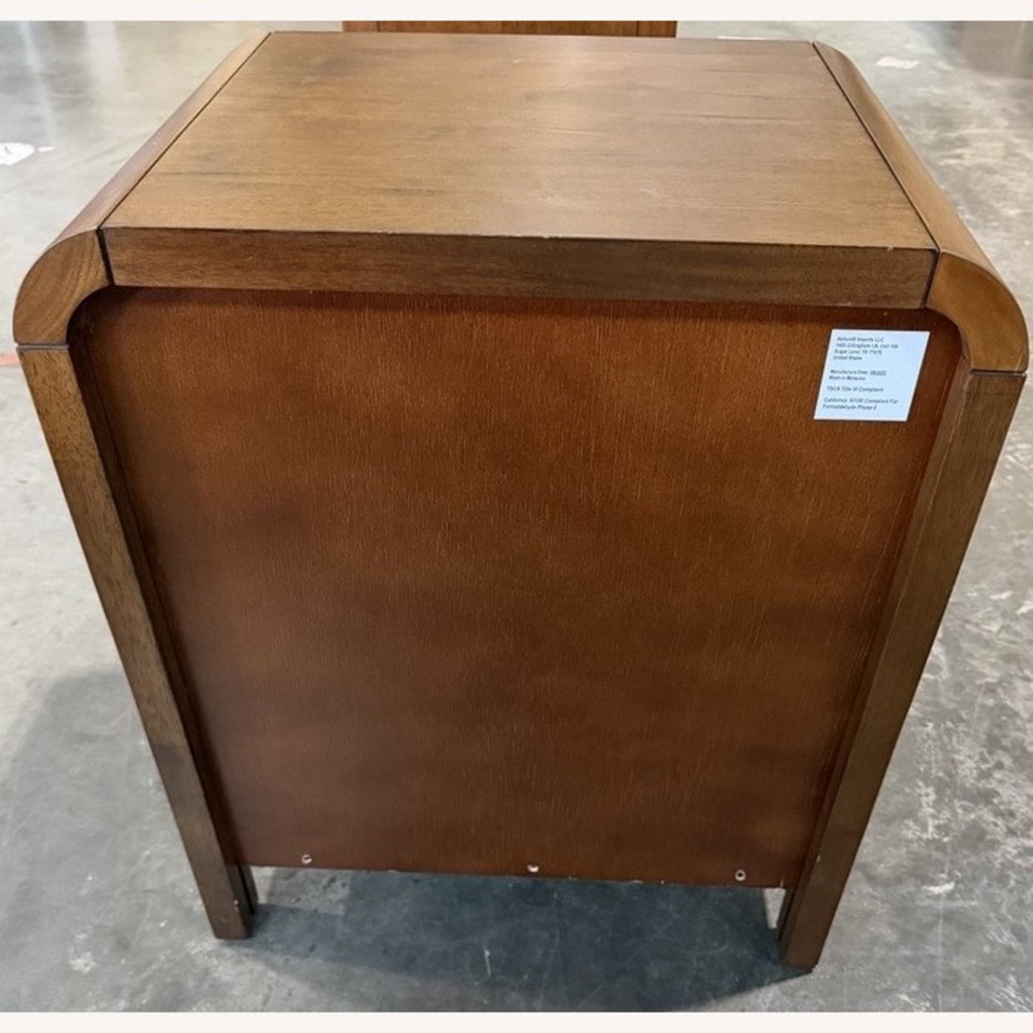 Dark Brown Wood Nightstand - image-4