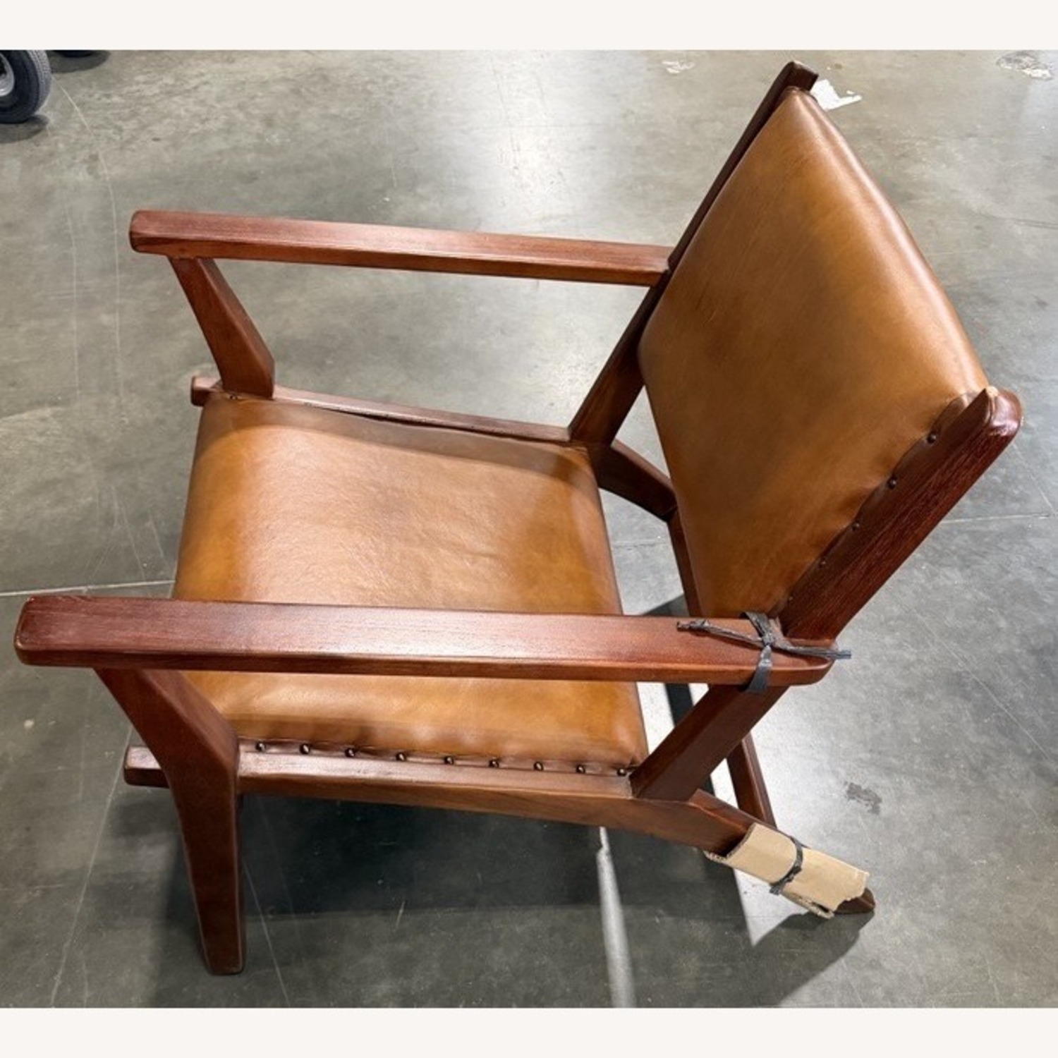 Dark Brown Leather Armchair - image-2