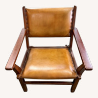 Dark Brown Leather Armchair