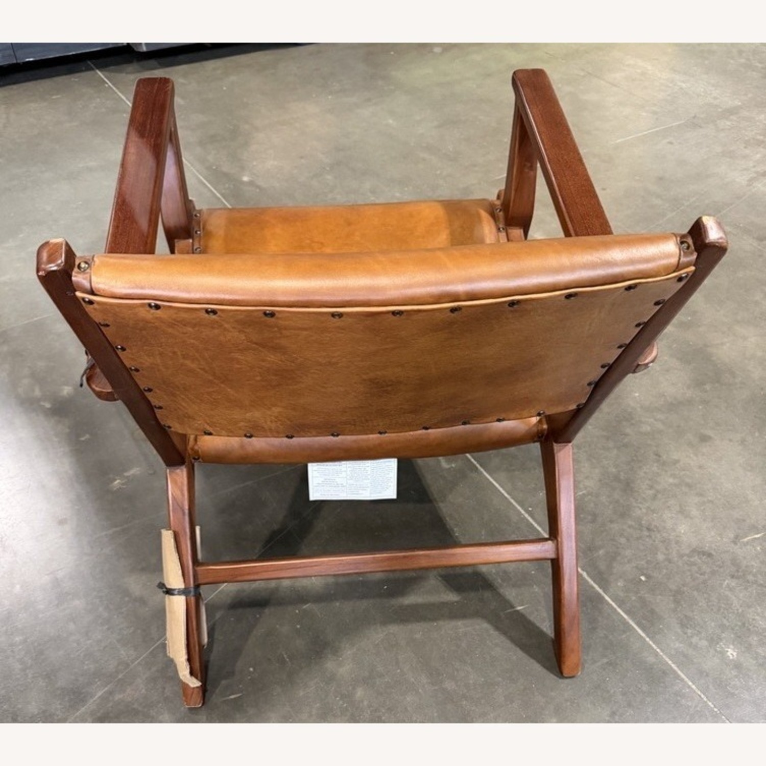 Dark Brown Leather Armchair - image-3