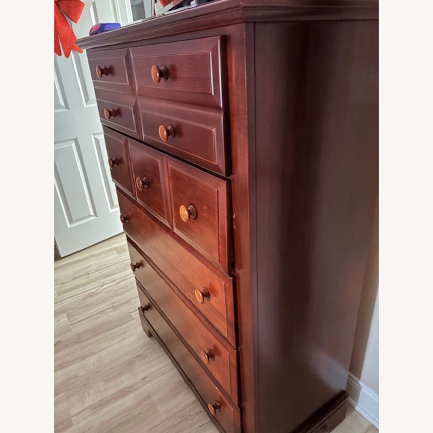 Dark Brown Wood Dresser - image-3