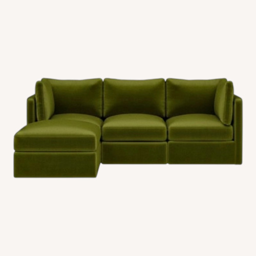 Used Interior Define Tatum Green Velvet 3+ Seater Sofa for sale on AptDeco