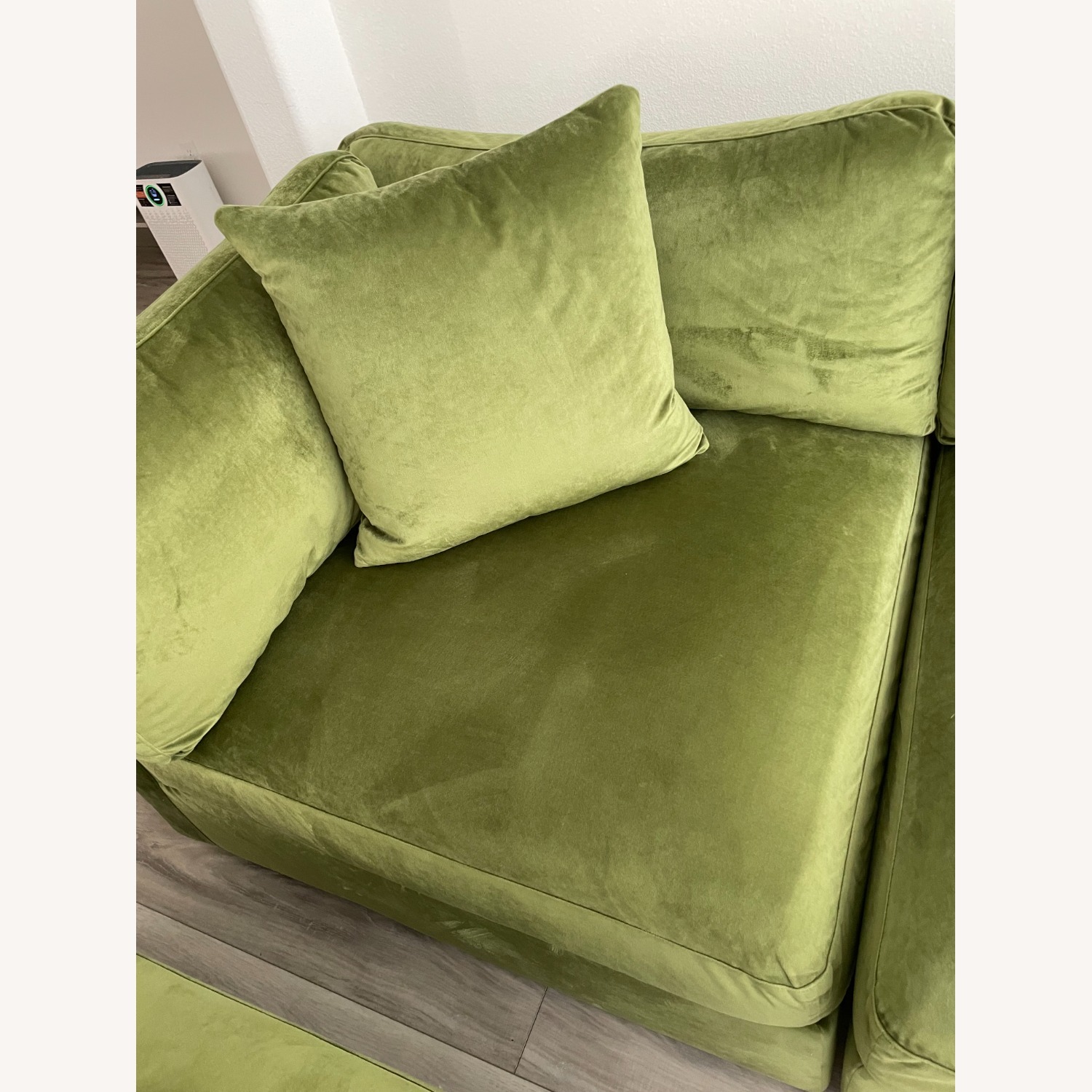 Interior Define Tatum Green Velvet 3+ Seater Sofa - image-7