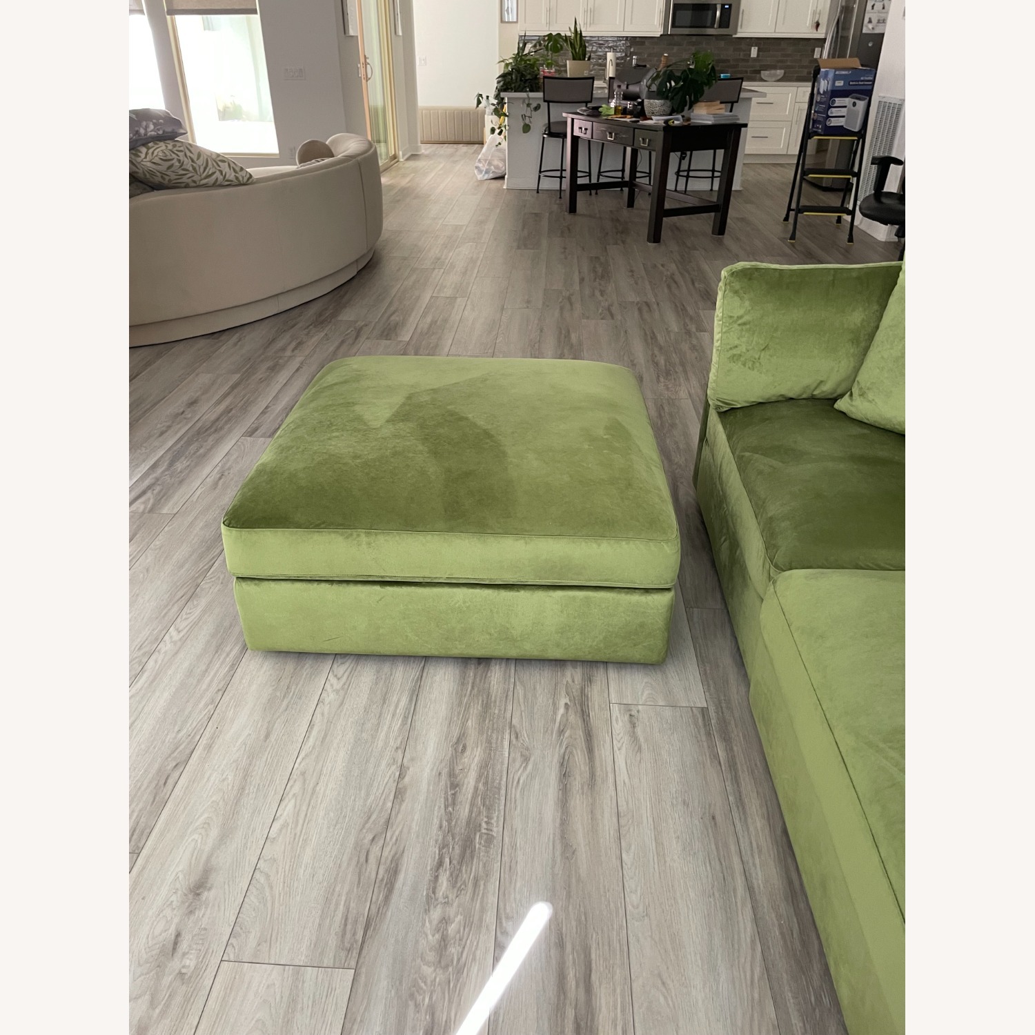 Interior Define Tatum Green Velvet 3+ Seater Sofa - image-3