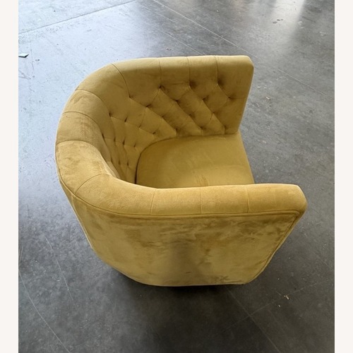 Used Yellow Velvet Armchair for sale on AptDeco