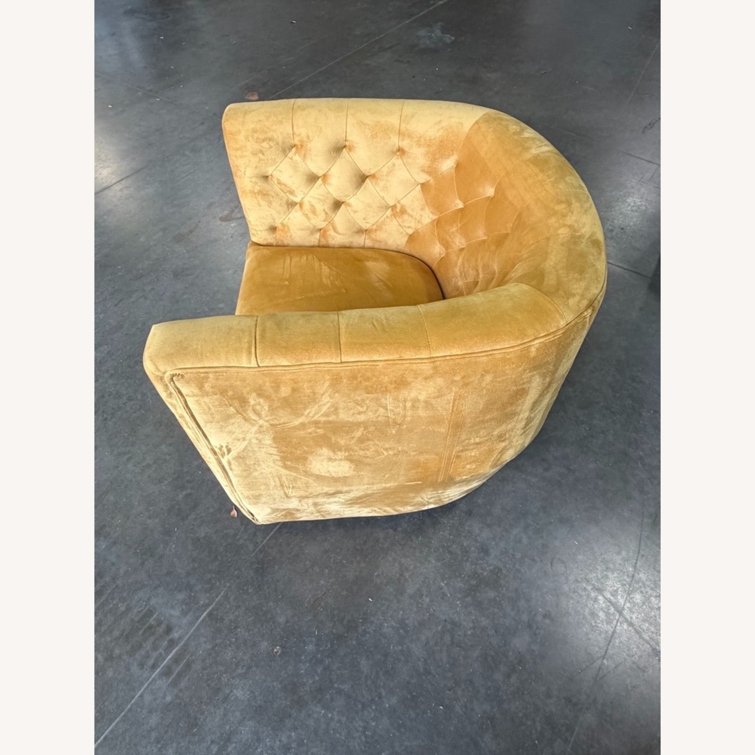 Yellow Velvet Armchair - image-2