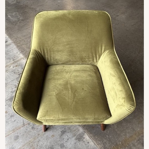 Used Pistachio Green Velvet Armchair for sale on AptDeco
