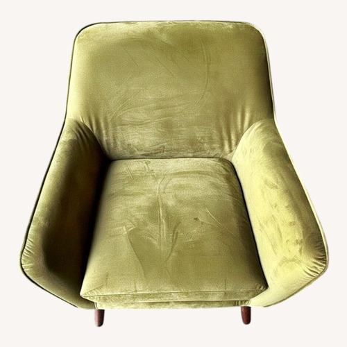 Used Pistachio Green Velvet Armchair for sale on AptDeco