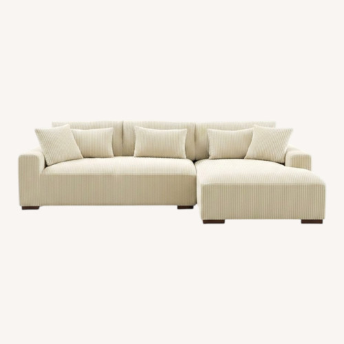 Used Wayfair Asyiah Natural 2 Piece Sectional for sale on AptDeco