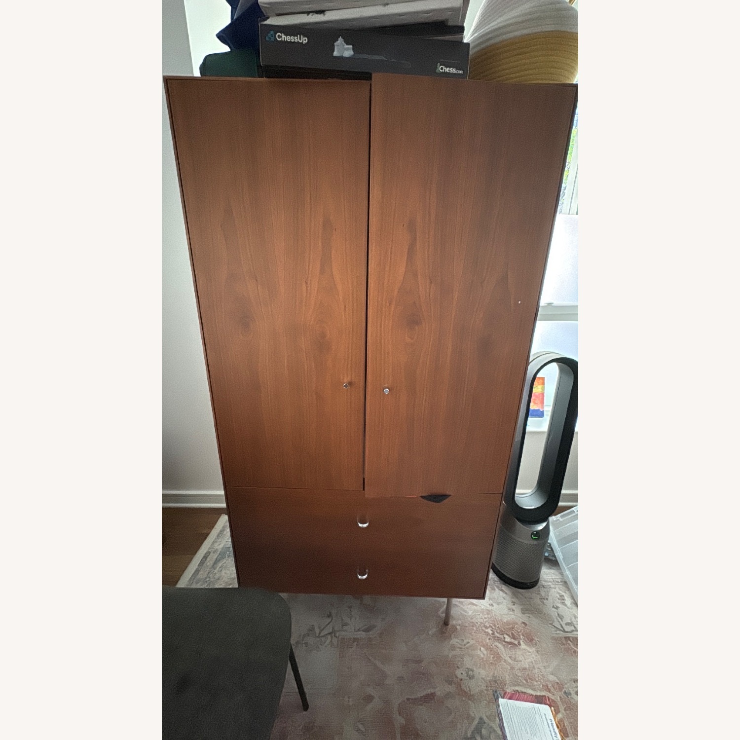 Design Within Reach Dark Brown Wood Armoire - image-2